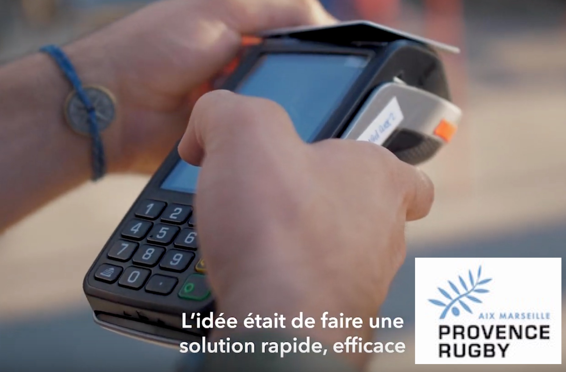 Vidéo du paiement cashless à Provence Rugby